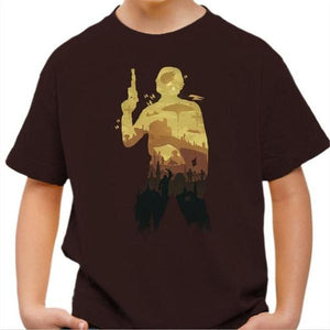 T-shirt enfant geek - Han Solo - Couleur Chocolat - Taille 4 ans