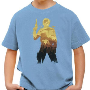 T-shirt enfant geek - Han Solo - Couleur Ciel - Taille 4 ans