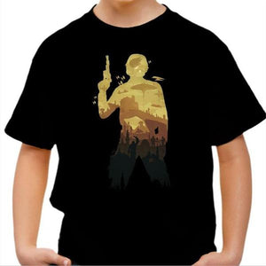 T-shirt enfant geek - Han Solo - Couleur Noir - Taille 4 ans