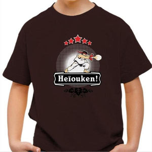 T-shirt enfant geek - Heiouken ! - Couleur Chocolat - Taille 4 ans