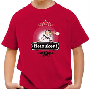 T-shirt enfant geek - Heiouken ! - Couleur Rouge Vif - Taille 4 ans