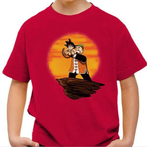 T-shirt enfant geek - Heisenberg King - Couleur Rouge Vif - Taille 4 ans