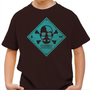 T-shirt enfant geek - Heisenberg Skull - Couleur Chocolat - Taille 4 ans