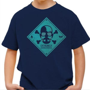 T-shirt enfant geek - Heisenberg Skull - Couleur Marine - Taille 4 ans