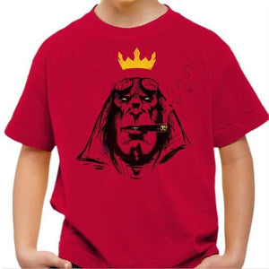 T-shirt enfant geek - Hellboy Destroy - Couleur Rouge Vif - Taille 4 ans