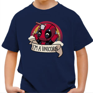 T-shirt enfant geek - I am unicorn - Couleur Bleu Nuit - Taille 4 ans
