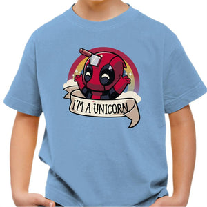 T-shirt enfant geek - I am unicorn - Couleur Ciel - Taille 4 ans