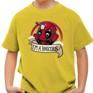 T-shirt enfant geek - I am unicorn - Couleur Jaune - Taille 4 ans