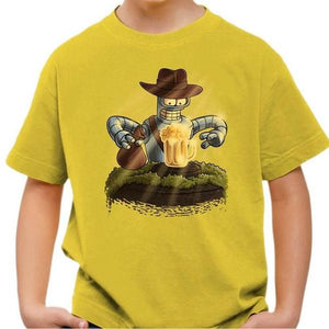 T-shirt enfant geek - Indiana Bender - Couleur Jaune - Taille 4 ans