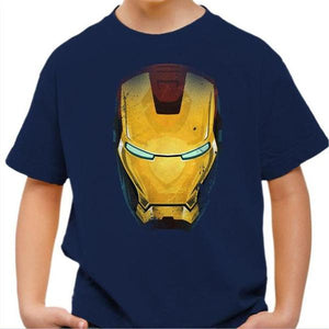 T-shirt enfant geek - Iron Man - Couleur Bleu Nuit - Taille 4 ans