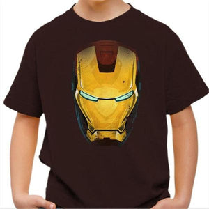 T-shirt enfant geek - Iron Man - Couleur Chocolat - Taille 4 ans
