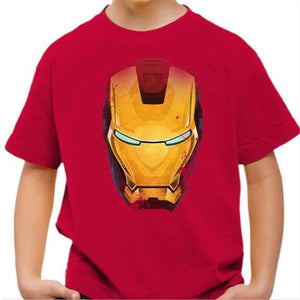 T-shirt enfant geek - Iron Man - Couleur Rouge Vif - Taille 4 ans