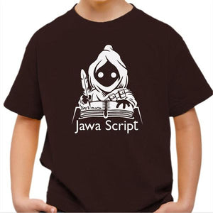 T-shirt enfant geek - Jawa Script - Couleur Chocolat - Taille 4 ans