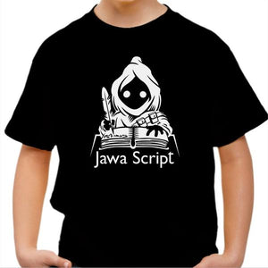 T-shirt enfant geek - Jawa Script - Couleur Noir - Taille 4 ans