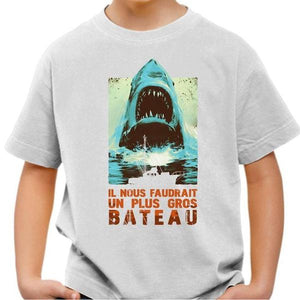 T-shirt enfant geek - Jaws - Couleur Blanc - Taille 4 ans