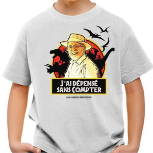 T-shirt enfant geek - John Hammond - Réplique - Couleur Blanc - Taille 4 ans