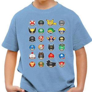 T-shirt enfant geek - Know your Mushroom - Couleur Ciel - Taille 4 ans