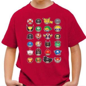 T-shirt enfant geek - Know your Mushroom - Couleur Rouge Vif - Taille 4 ans