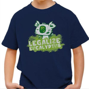 T-shirt enfant geek - Legalize Eucalyptus - Couleur Bleu Nuit - Taille 4 ans