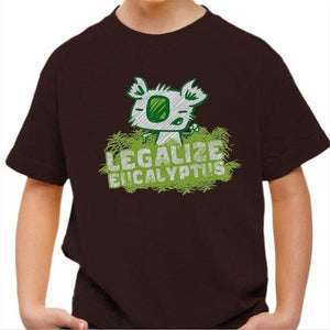 T-shirt enfant geek - Legalize Eucalyptus - Couleur Chocolat - Taille 4 ans