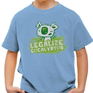 T-shirt enfant geek - Legalize Eucalyptus - Couleur Ciel - Taille 4 ans