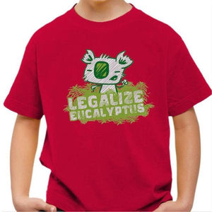 T-shirt enfant geek - Legalize Eucalyptus - Couleur Rouge Vif - Taille 4 ans