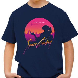 T-shirt enfant geek - Let's Jam - Cowboy Bebop - Couleur Bleu Nuit - Taille 4 ans