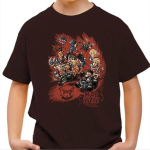 T-shirt enfant geek - Mad Kart - Couleur Chocolat - Taille 4 ans