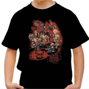 T-shirt enfant geek - Mad Kart - Couleur Noir - Taille 4 ans