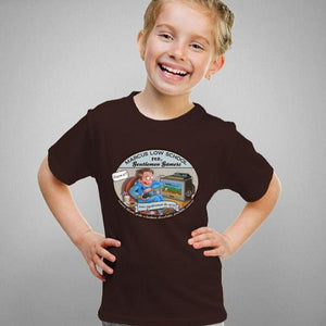 T-shirt enfant geek - Marcus - Lecon 1 - Couleur Chocolat - Taille 4 ans