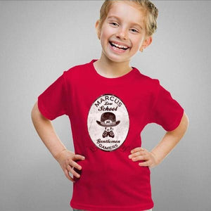T-shirt enfant geek - Marcus Low School - Couleur Rouge Vif - Taille 4 ans