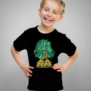 T-shirt enfant geek - May the Triforce be with you ! - Couleur Noir - Taille 4 ans