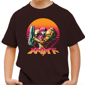 T-shirt enfant geek - Metroid - Retro Hunter - Couleur Chocolat - Taille 4 ans