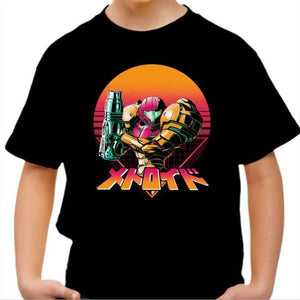 T-shirt enfant geek - Metroid - Retro Hunter - Couleur Noir - Taille 4 ans
