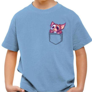 T-shirt enfant geek - Midnight chicken - Couleur Ciel - Taille 4 ans