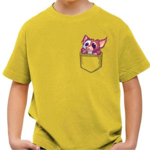 T-shirt enfant geek - Midnight chicken - Couleur Jaune - Taille 4 ans