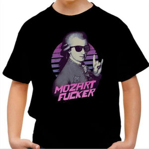 T-shirt enfant geek - Mozart Fucker - Couleur Noir - Taille 4 ans
