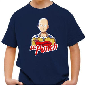 T-shirt enfant geek - Mr Punch - Couleur Bleu Nuit - Taille 4 ans