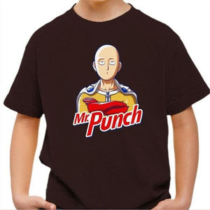 T-shirt enfant geek - Mr Punch - Couleur Chocolat - Taille 4 ans
