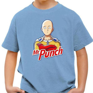T-shirt enfant geek - Mr Punch - Couleur Ciel - Taille 4 ans