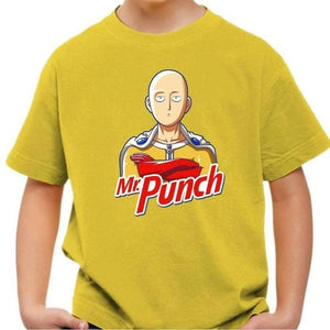 T-shirt enfant geek - Mr Punch - Couleur Jaune - Taille 4 ans