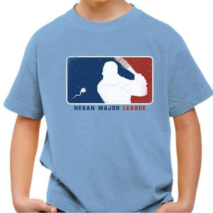 T-shirt enfant geek - Negan Major League - Couleur Ciel - Taille 4 ans