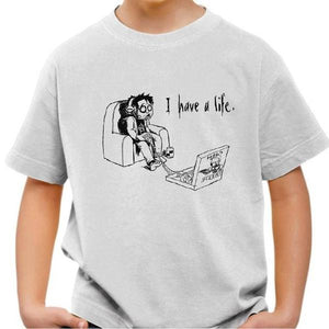 T-shirt enfant geek - Nerd - Couleur Blanc - Taille 4 ans