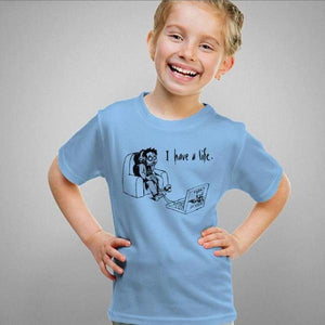 T-shirt enfant geek - Nerd - Couleur Ciel - Taille 4 ans