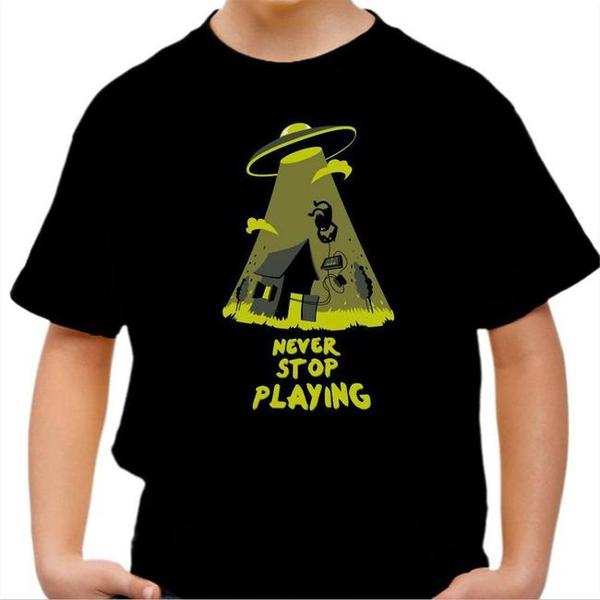 T-shirt enfant geek - Never stop playing