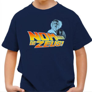 T-shirt enfant geek - Nom de Zeus - Couleur Bleu Nuit - Taille 4 ans