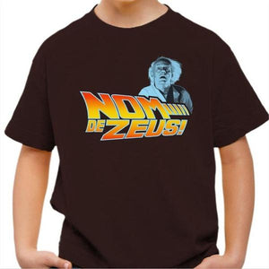 T-shirt enfant geek - Nom de Zeus - Couleur Chocolat - Taille 4 ans