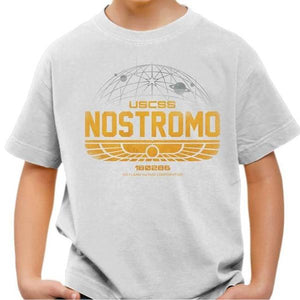 T-shirt enfant geek - Nostromo le Cargo du film Alien - Couleur Blanc - Taille 4 ans