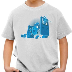 T-shirt enfant geek - Old School Gamer - Couleur Blanc - Taille 4 ans
