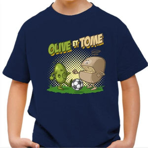 T-shirt enfant geek - Olive et Tome - Couleur Bleu Nuit - Taille 4 ans